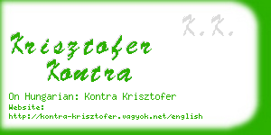 krisztofer kontra business card